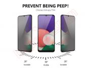 Tempered glass screen anti-spy function protector for Samsung Galaxy A22 5G, SM-A226B